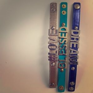 3 for $20 strap on bracelets